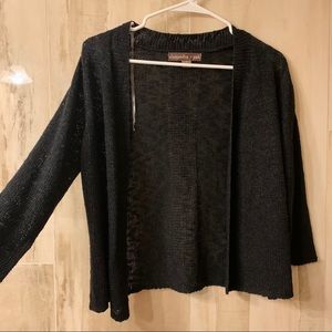 black cardigan